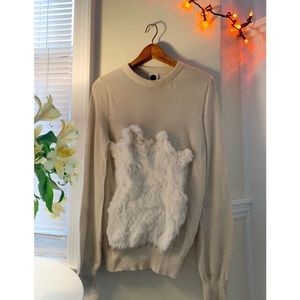 Assembly New York fur detail sweater